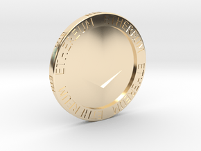 Ethereum Poker Chip/Ball Marker in 14K Yellow Gold