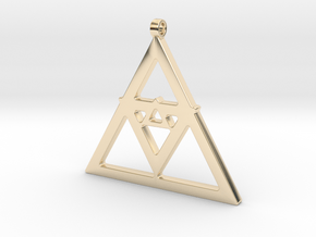 Triangle Necklace Pendant in 14K Yellow Gold