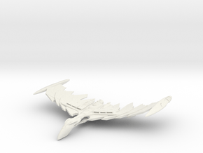 Romulan Valaxin Class  WarBird in White Natural Versatile Plastic