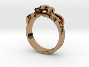 Designer Ring #1 in Polished Brass: 7 / 54