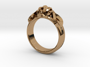 Designer Ring #2 in Polished Brass: 7 / 54