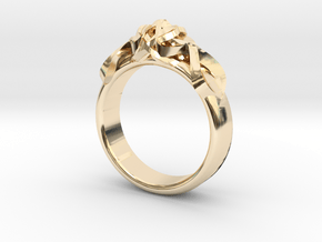Designer Ring #2 in 14k Gold Plated Brass: 7 / 54