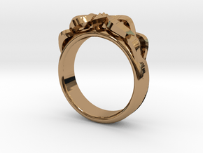 Designer Ring #3 in Polished Brass: 6 / 51.5