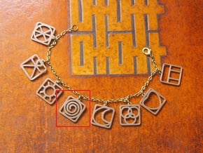 Wiccan - Life Pattern Charm in Polished Bronze