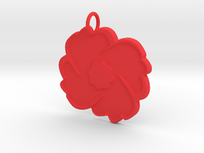 Poppy Pendant in Red Processed Versatile Plastic