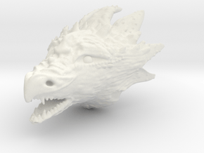 Dragonhead in White Natural Versatile Plastic