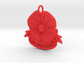Poppy 2 Pendant in Red Processed Versatile Plastic