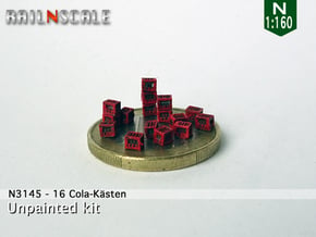 16 Cola-Kästen (N 1:160) in Tan Fine Detail Plastic