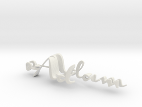 3dWordFlip: 0-Adam/0-Eve in White Natural Versatile Plastic
