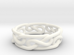 Celtic Infinity Knot Ring in White Processed Versatile Plastic: 4.5 / 47.75