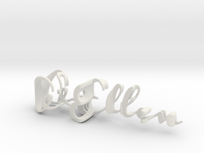 3dWordFlip: O-Ellen/O-Joris in White Natural Versatile Plastic
