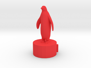 Penquin Pawn in Red Processed Versatile Plastic