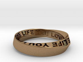 Live The Life You Love - Mobius Ring 4.5mm band in Natural Brass: 5.75 / 50.875