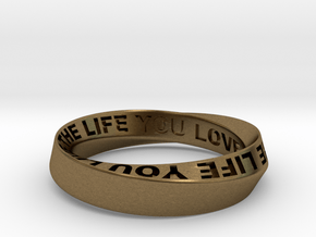 Live The Life You Love - Mobius Ring 4.5mm band in Natural Bronze: 5.75 / 50.875