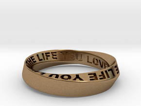 Live The Life You Love - Mobius Ring 4.5mm band in Natural Brass: 6.25 / 52.125
