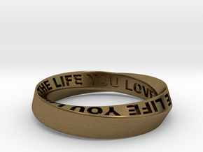 Live The Life You Love - Mobius Ring 4.5mm band in Natural Bronze: 6.25 / 52.125