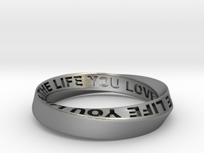 Live The Life You Love - Mobius Ring 4.5mm band in Natural Silver: 7.25 / 54.625