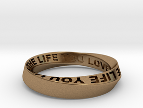 Live The Life You Love - Mobius Ring 4.5mm band in Natural Brass: 7.75 / 55.875