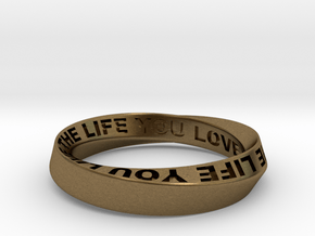 Live The Life You Love - Mobius Ring 4.5mm band in Natural Bronze: 7.75 / 55.875