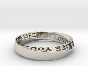 Live The Life You Love - Mobius Ring 4.5mm band in Platinum: 7.75 / 55.875