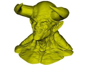1/9 scale Devil 666 daemonic creature bust in Smooth Fine Detail Plastic