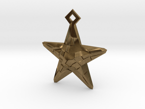 Stylised Sea Star Earring in Natural Bronze