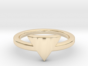 Small Triangle Midi Ring in 14K Yellow Gold