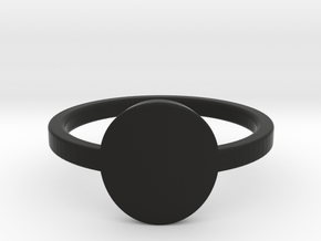 Small Circle Midi Ring in Black Natural Versatile Plastic