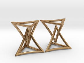 Changing Geometry Earrings in Polished Brass (Interlocking Parts)