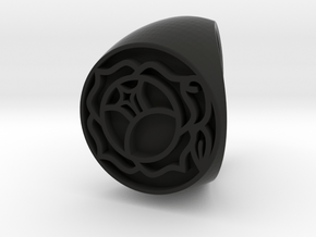 Utena Signet Ring Size 8.5  in Black Natural Versatile Plastic
