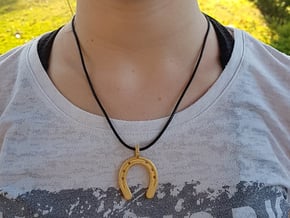 Horse Shoe in Polished Gold Steel