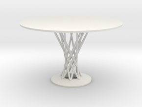 1:12 Miniature Cyclone Dining Table - Isamu Noguch in White Natural Versatile Plastic