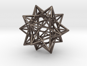 Ten Tetrahedra in Polished Bronzed Silver Steel