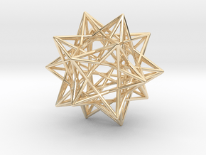 Ten Tetrahedra in 14k Gold Plated Brass