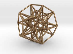 Polyhedron 666 in Natural Brass