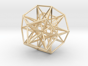 Polyhedron 666 in 14k Gold Plated Brass
