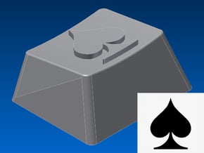 Spade Keycap (R1, 1.25x) in White Natural Versatile Plastic