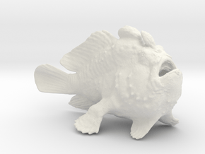 Frogfish15cm in White Natural Versatile Plastic