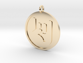 Rock On Pendant in 14k Gold Plated Brass