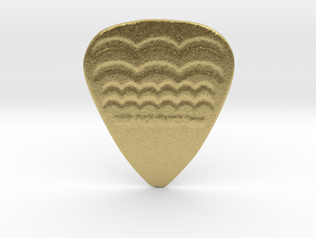 Raw Pick Waves Guitar Pick 1mm in Natural Brass