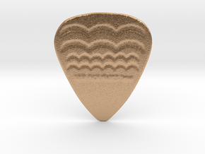 Raw Pick Waves Guitar Pick 1mm in Natural Bronze