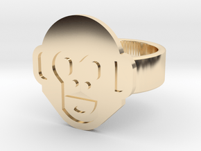 Monkey Ring in 14k Gold Plated Brass: 8 / 56.75