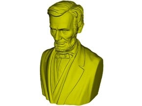 1/9 scale Abraham Lincoln president of USA bust in Clear Ultra Fine Detail Plastic