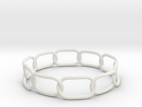 Chained Bracelet 65 in White Natural Versatile Plastic