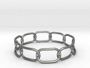 Chained Bracelet 65 in Fine Detail Polished Silver
