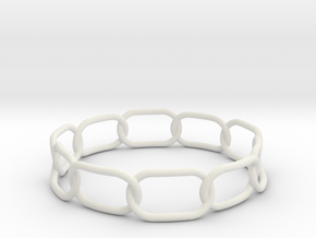 Chained Bracelet 68 in White Natural Versatile Plastic