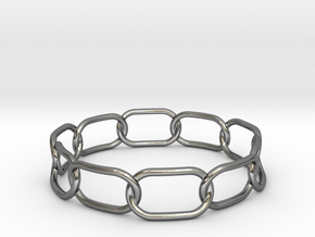 Chained Bracelet 68 in Fine Detail Polished Silver