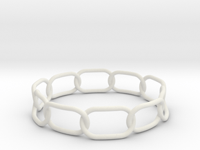 Chained Bracelet 70 in White Natural Versatile Plastic