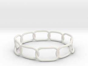 Chained Bracelet 72 in White Natural Versatile Plastic