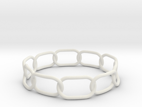Chained Bracelet 75 in White Natural Versatile Plastic